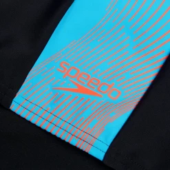 Short de bain Hommes Dive pour Hommes Noir/Rouge sirène/Bleu picton