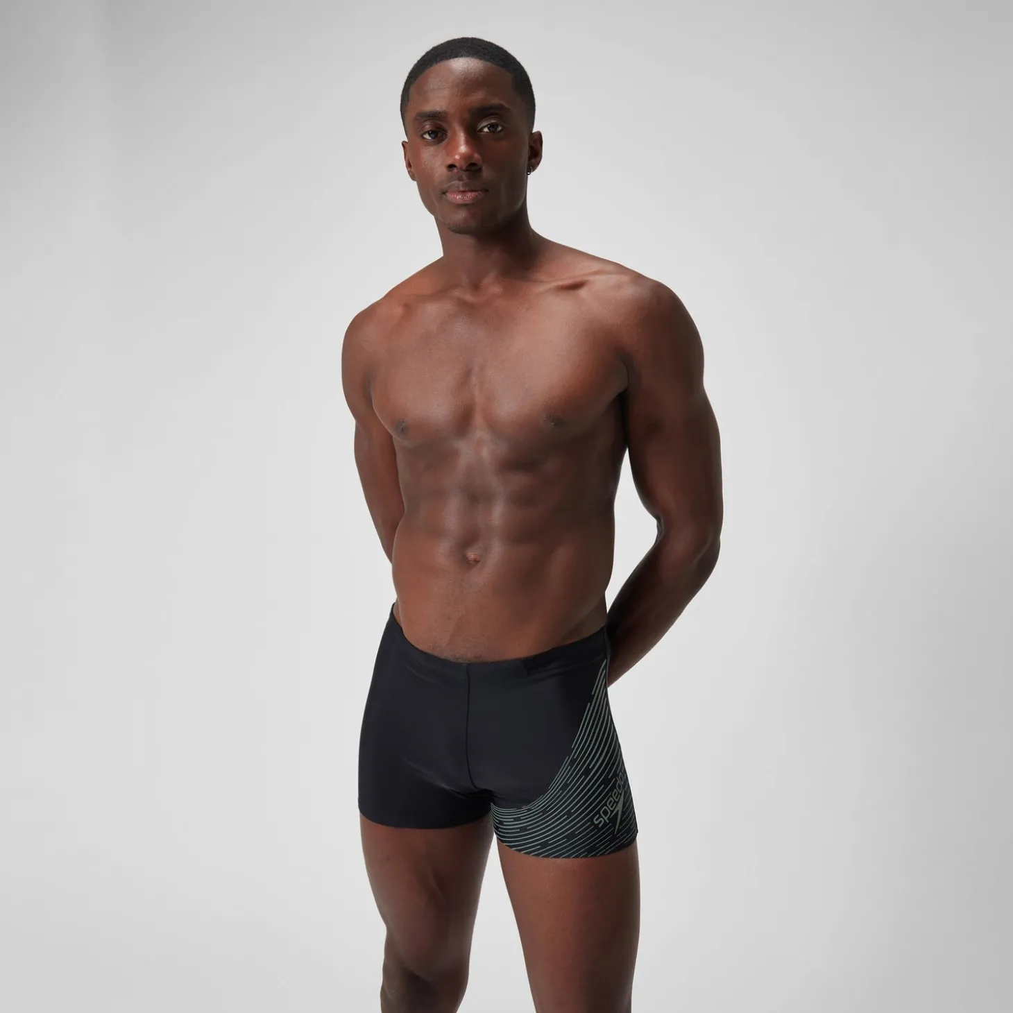 Short de bain Hommes Medley Logo pour Hommes Noir/Vert campagne