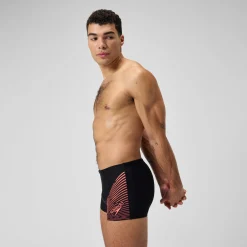 Short de bain Hommes Medley Logo pour Hommes Noir/Rouge sirène
