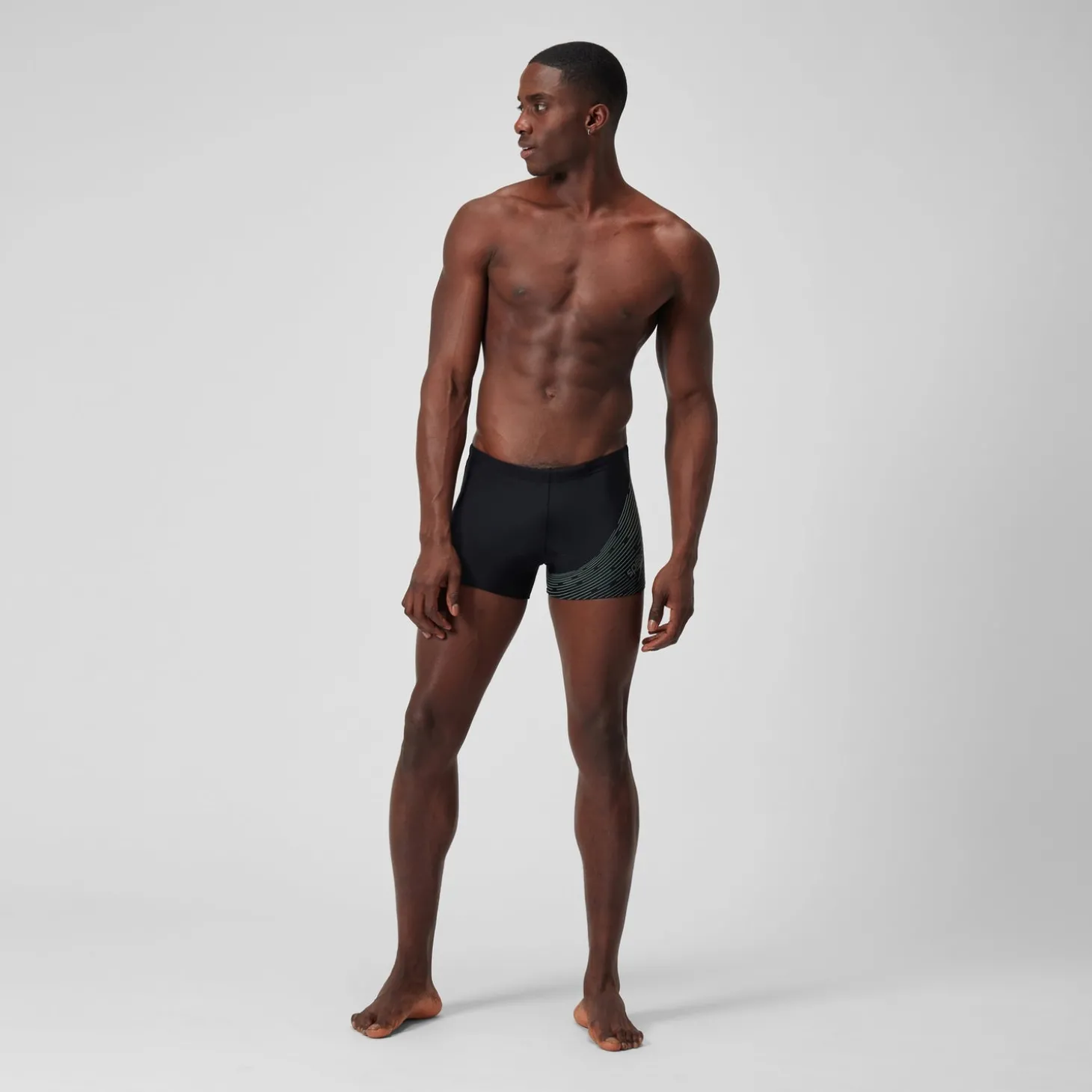 Short de bain Hommes Medley Logo pour Hommes Noir/Vert campagne