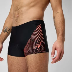 Short de bain Hommes Medley Logo pour Hommes Noir/Rouge sirène