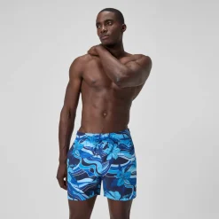 Short de bain Redondo Edge imprimé 40 cm, hommes, bleu marine/bleu