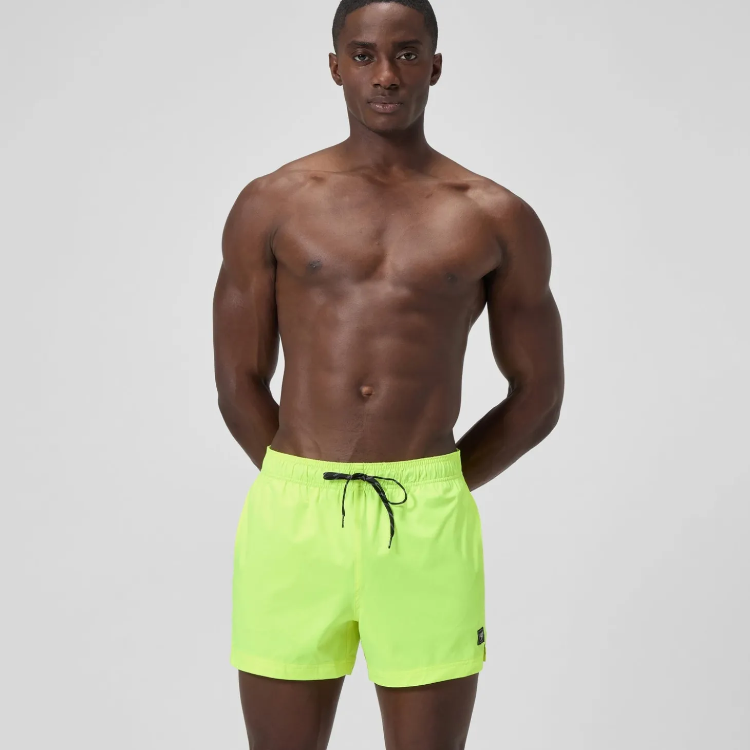 Short de bain Redondo Edge uni 35 cm, hommes, jaune