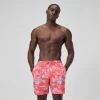 Short de bain Redondo Edge imprimé 45 cm, hommes, orange/bleu
