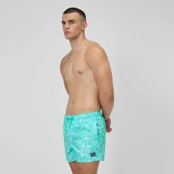 Short de bain Redondo Edge imprimé 35 cm, hommes, turquoise