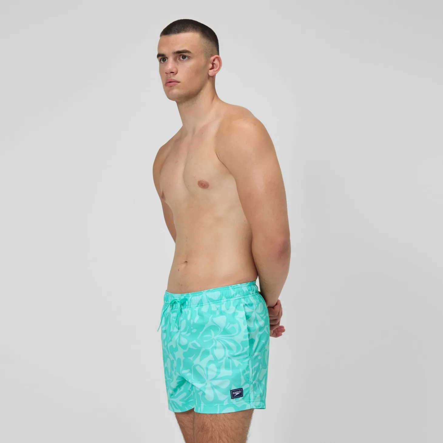Short de bain Redondo Edge imprimé 35 cm, hommes, turquoise