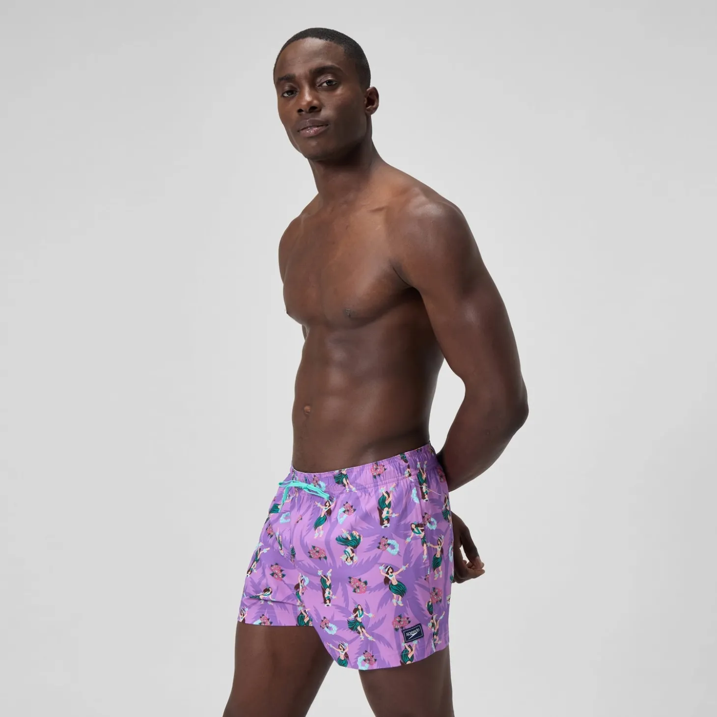 Short de bain Redondo Edge imprimé 35 cm, hommes, rose