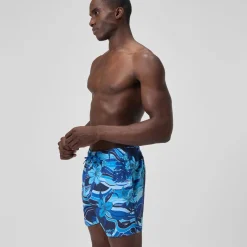 Short de bain Redondo Edge imprimé 40 cm, hommes, bleu marine/bleu