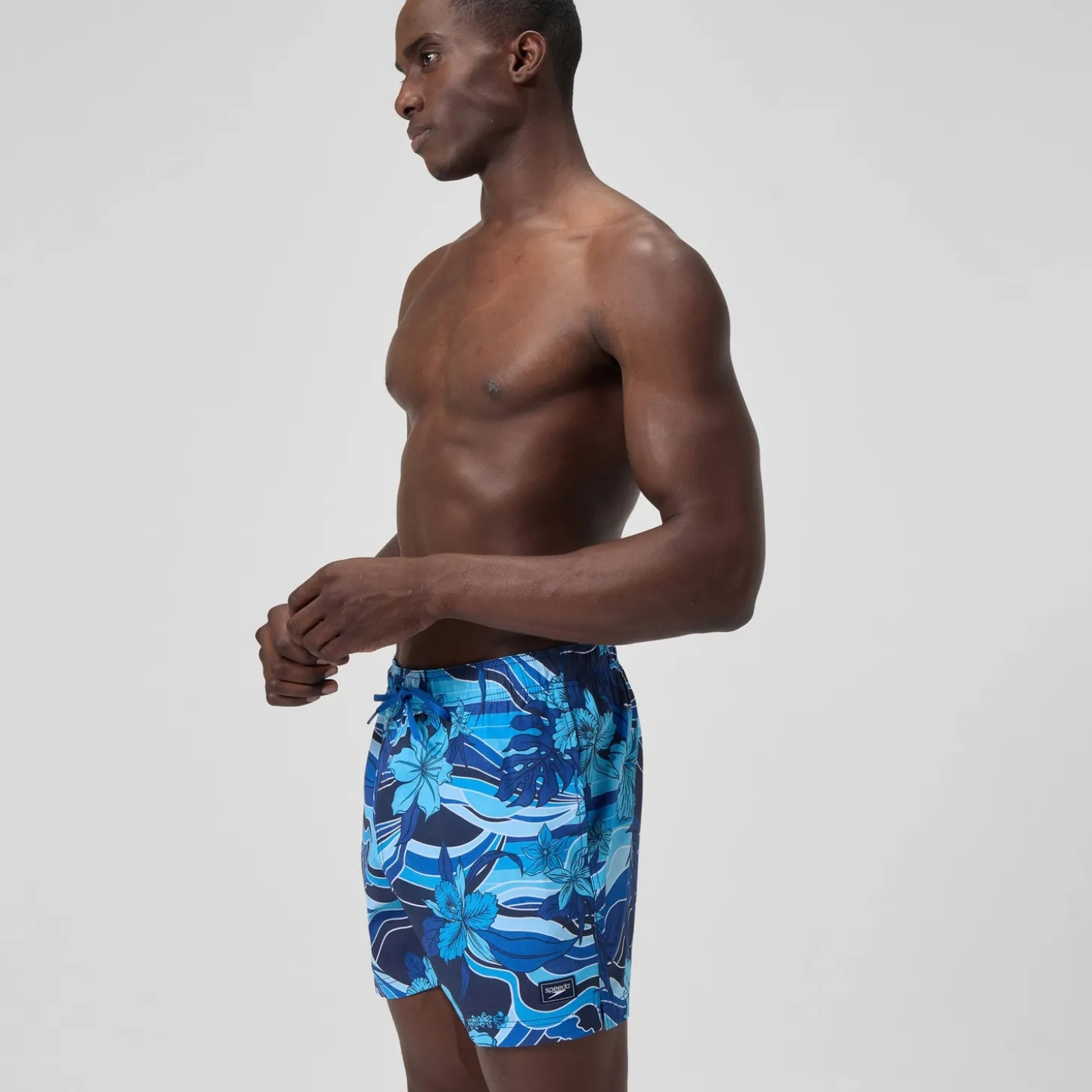 Short de bain Redondo Edge imprimé 40 cm, hommes, bleu marine/bleu