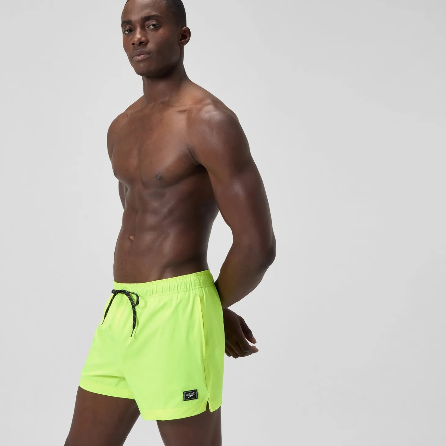 Short de bain Redondo Edge uni 35 cm, hommes, jaune