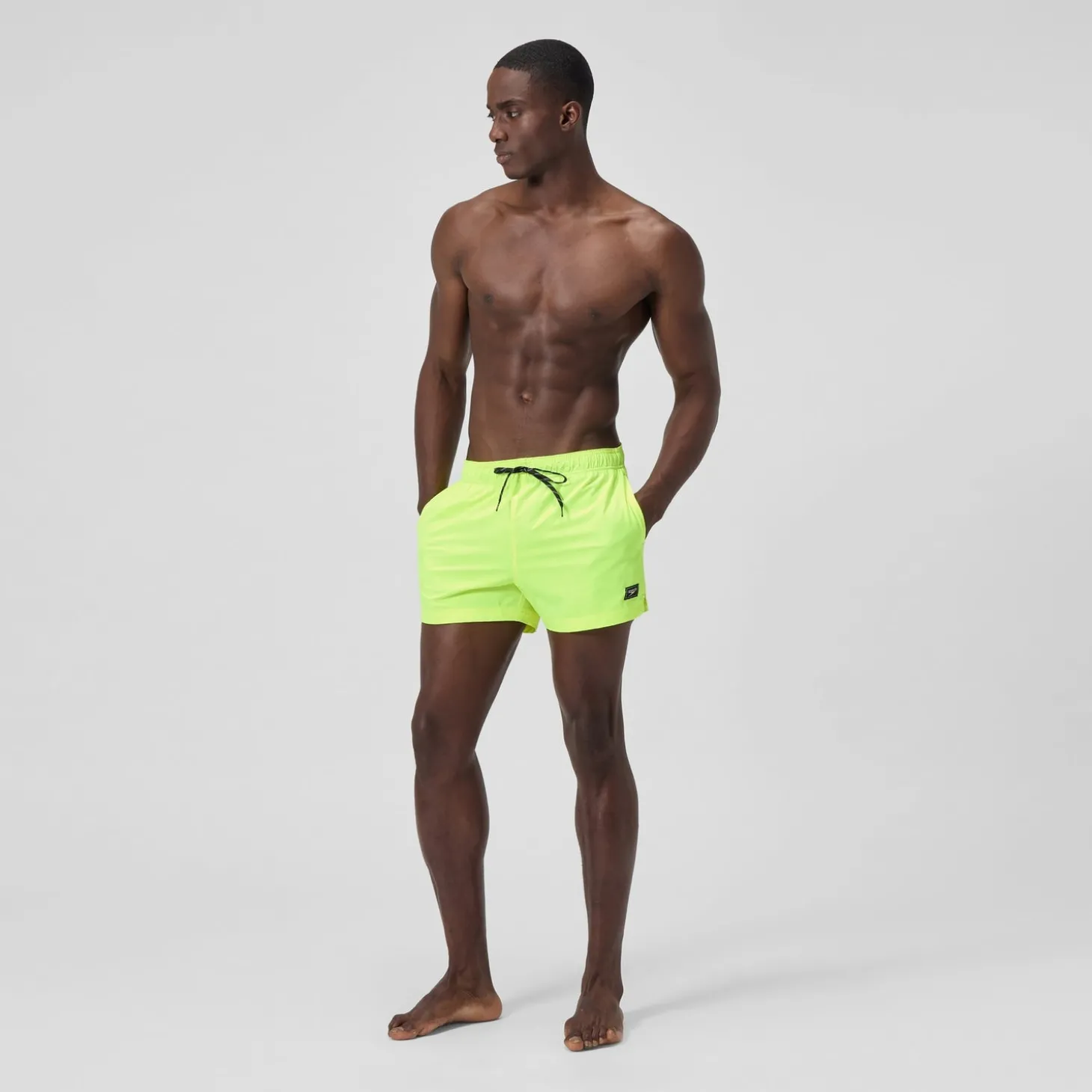 Short de bain Redondo Edge uni 35 cm, hommes, jaune