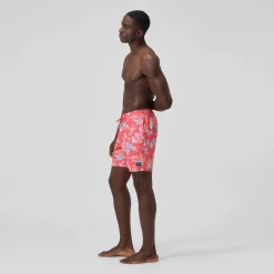 Short de bain Redondo Edge imprimé 45 cm, hommes, orange/bleu