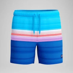 Short de bain Redondo Edge imprimé 40 cm, hommes, bleu/rose
