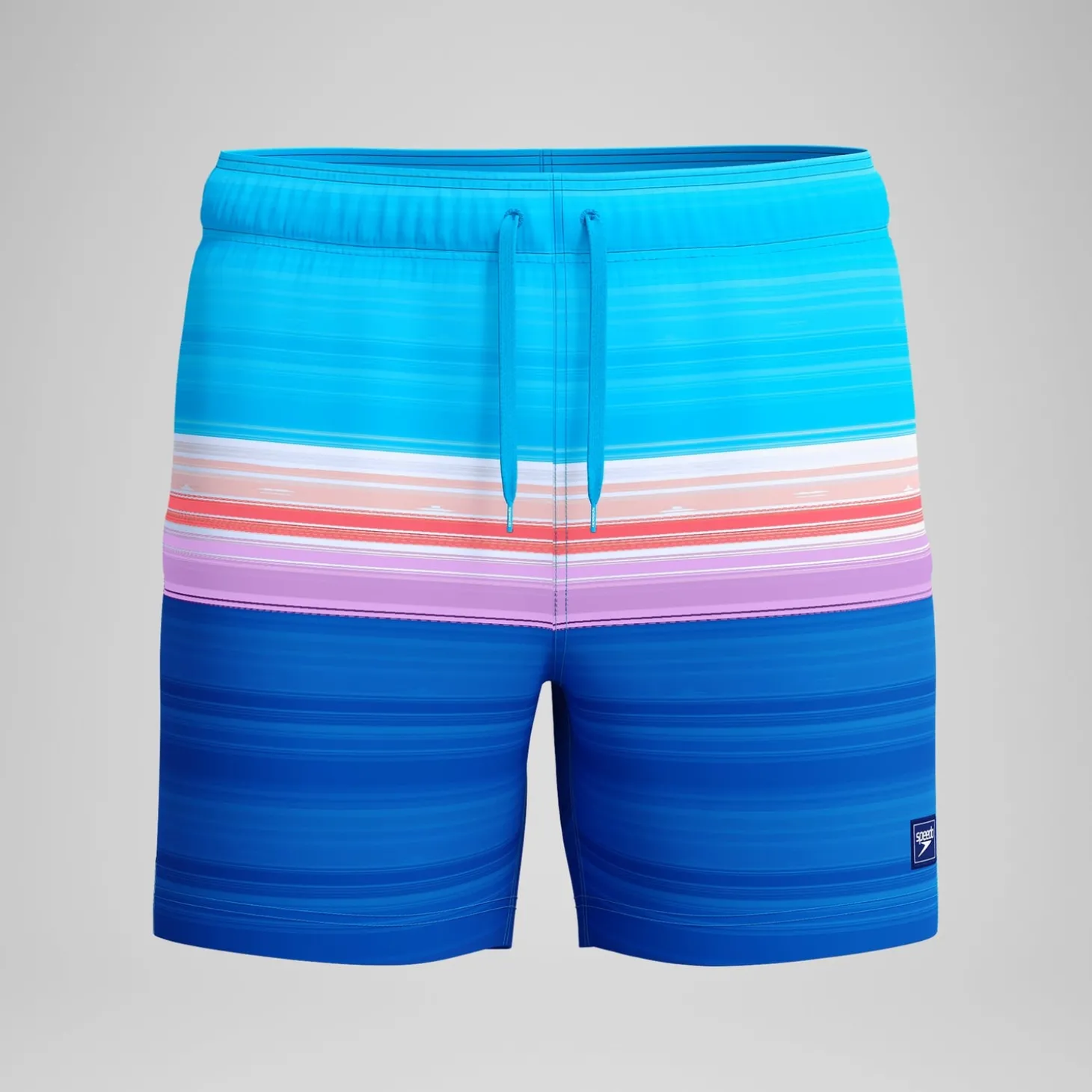 Short de bain Redondo Edge imprimé 40 cm, hommes, bleu/rose
