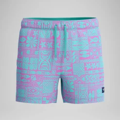 Short de bain Redondo Edge imprimé 35 cm, hommes, rose/bleu