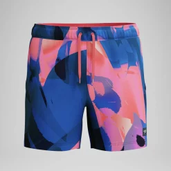 Short de bain Redondo Edge imprimé 40 cm, hommes, bleu/rose