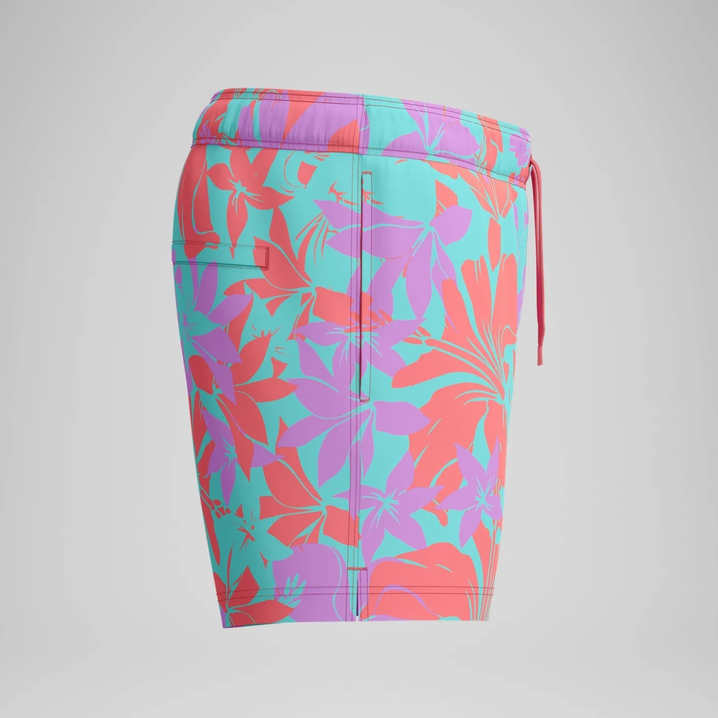 Short de bain Redondo Edge imprimé 35 cm, hommes, rose/orange