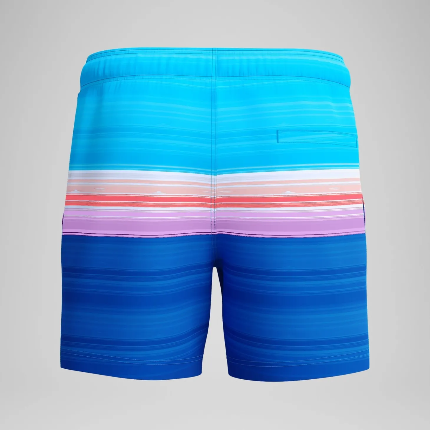 Short de bain Redondo Edge imprimé 40 cm, hommes, bleu/rose