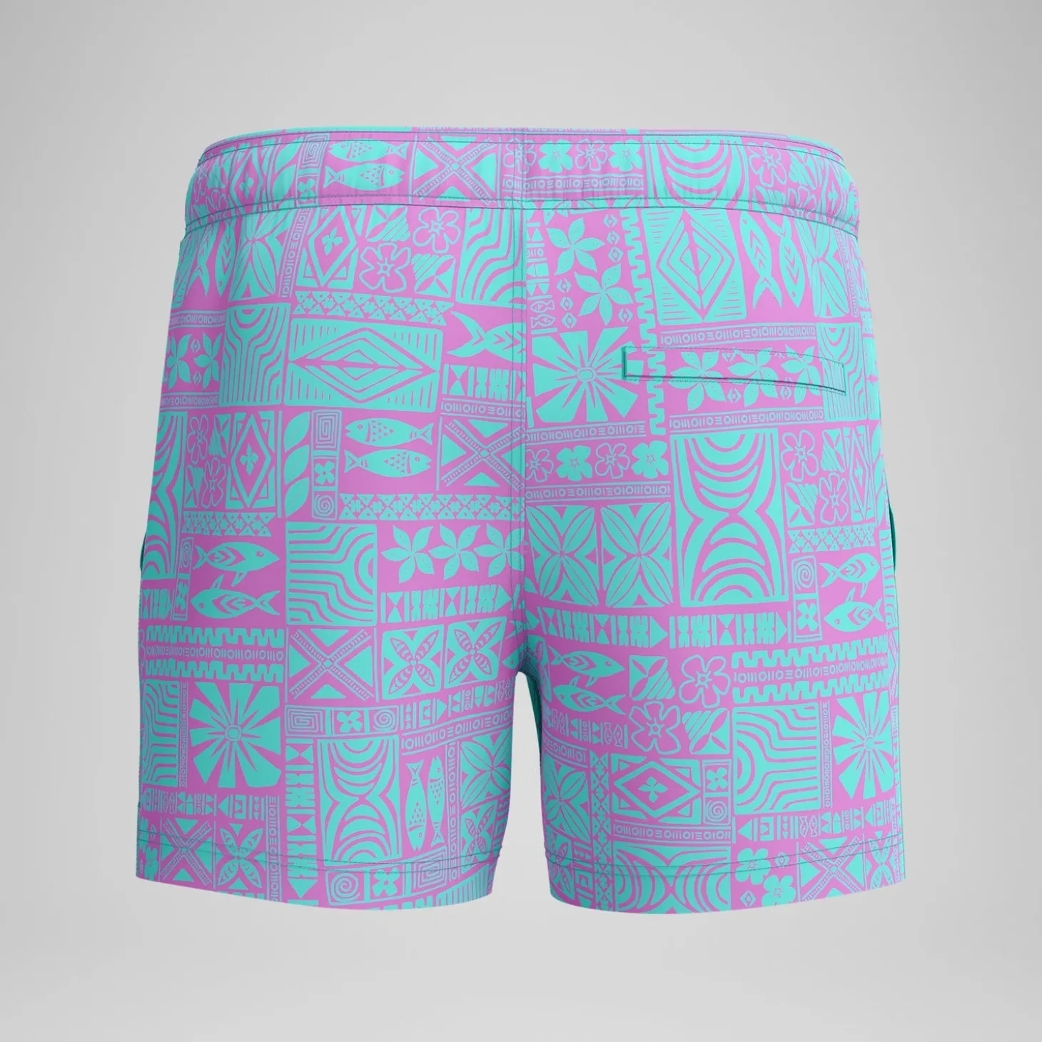 Short de bain Redondo Edge imprimé 35 cm, hommes, rose/bleu