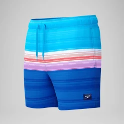 Short de bain Redondo Edge imprimé 40 cm, hommes, bleu/rose