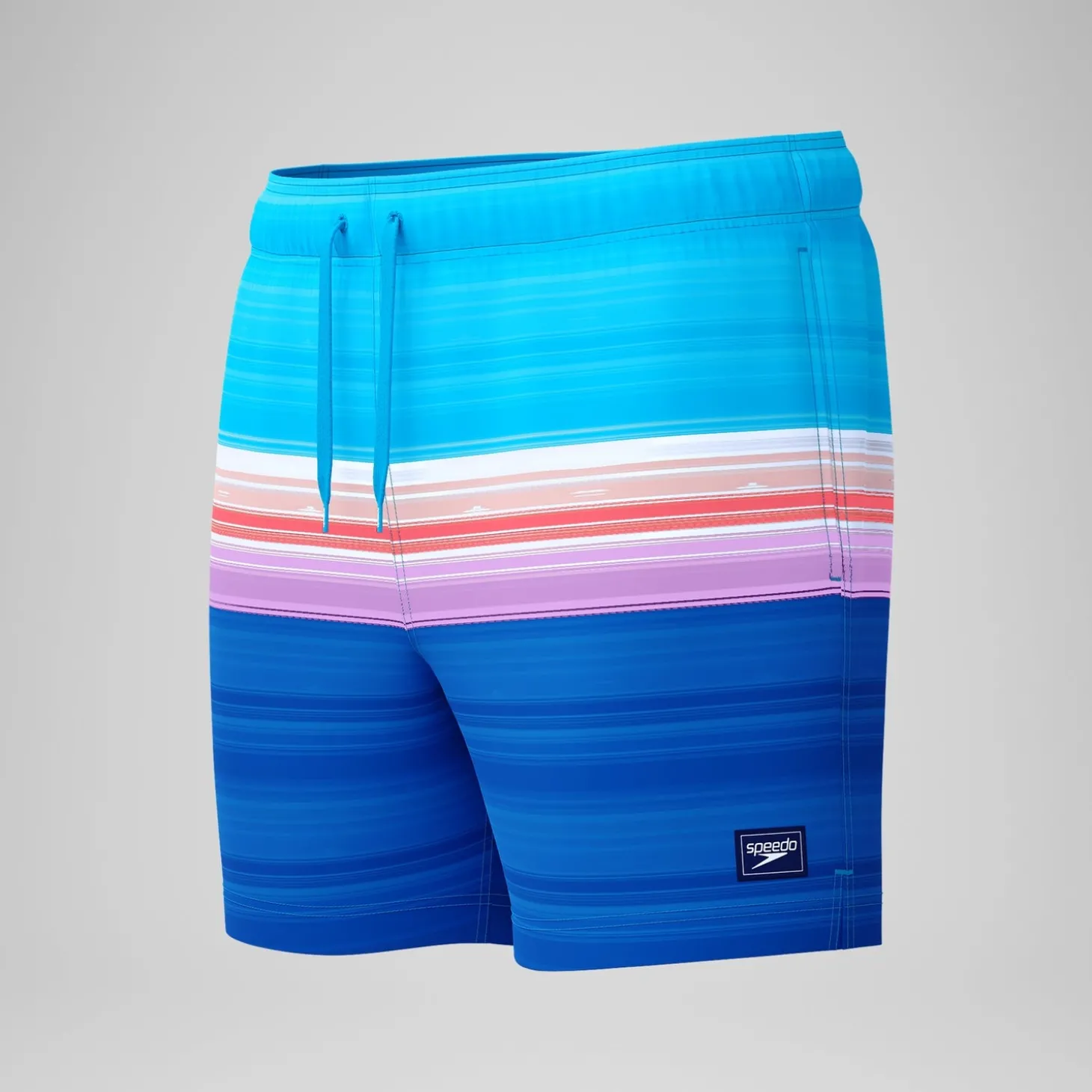 Short de bain Redondo Edge imprimé 40 cm, hommes, bleu/rose