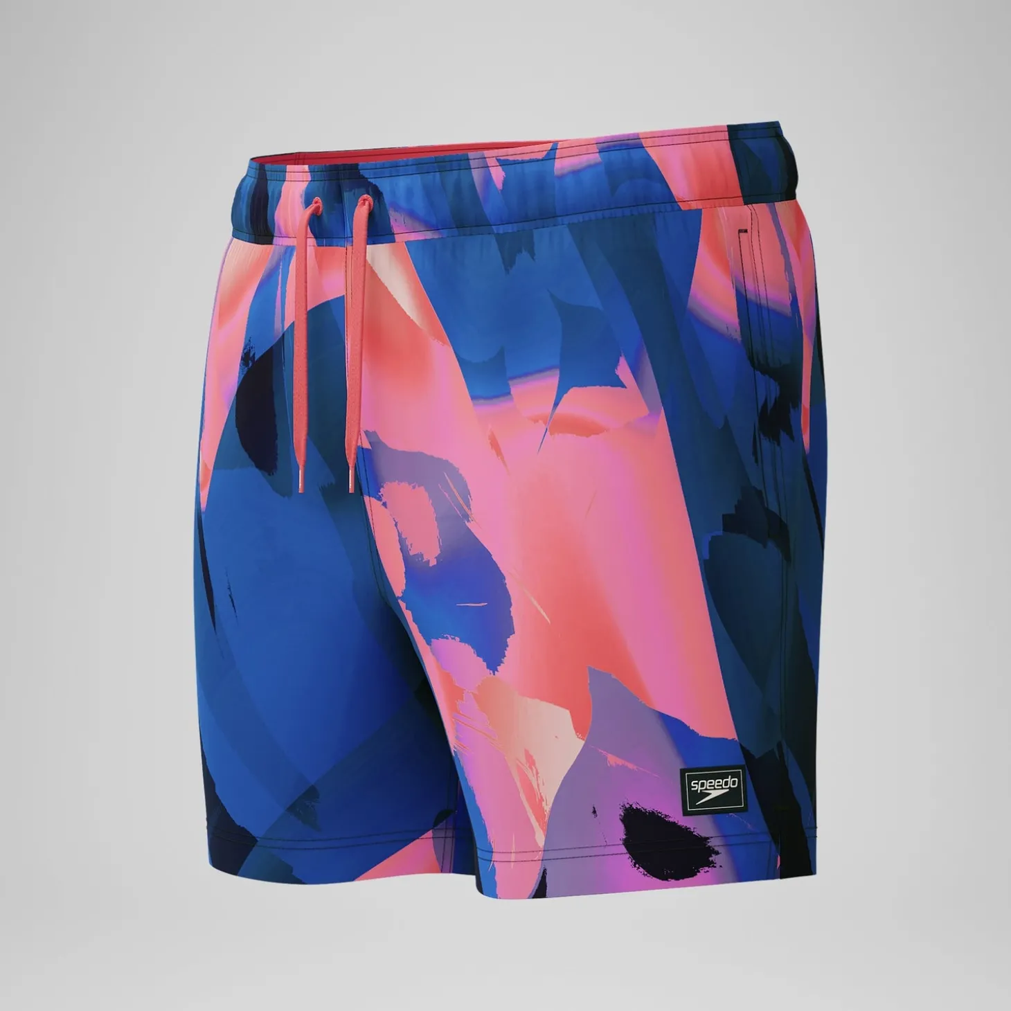 Short de bain Redondo Edge imprimé 40 cm, hommes, bleu/rose