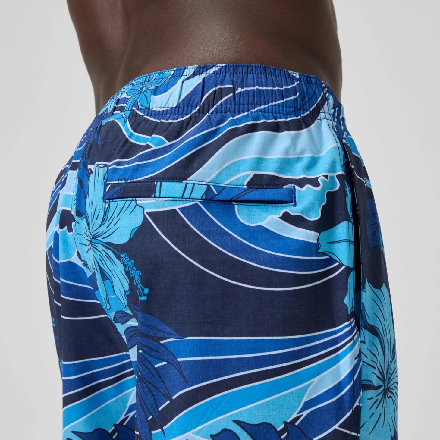 Short de bain Redondo Edge imprimé 40 cm, hommes, bleu marine/bleu