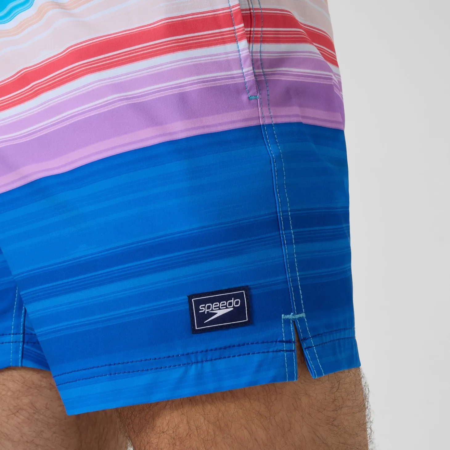 Short de bain Redondo Edge imprimé 40 cm, hommes, bleu/rose