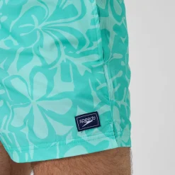 Short de bain Redondo Edge imprimé 35 cm, hommes, turquoise