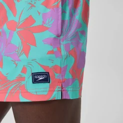 Short de bain Redondo Edge imprimé 35 cm, hommes, rose/orange