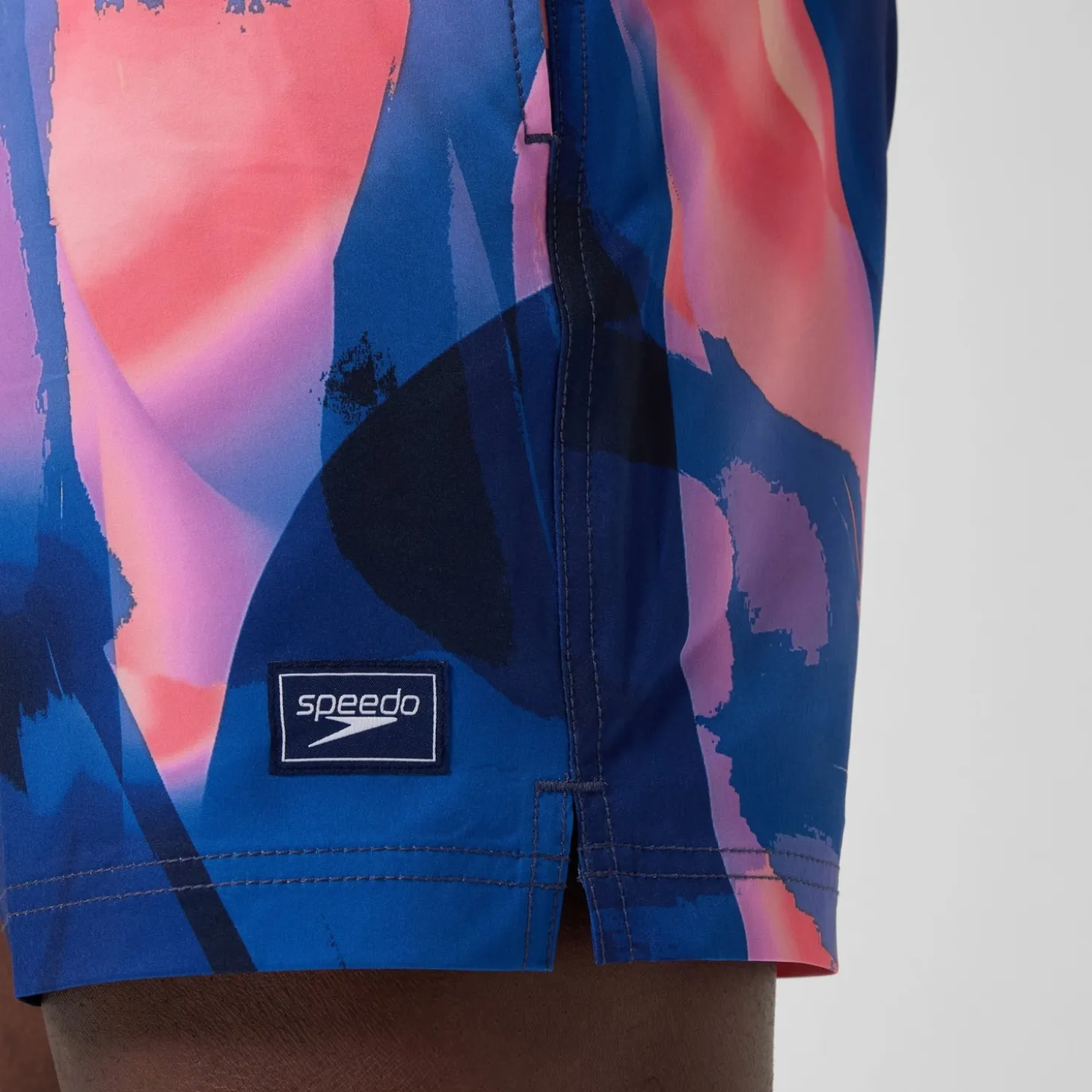 Short de bain Redondo Edge imprimé 40 cm, hommes, bleu/rose