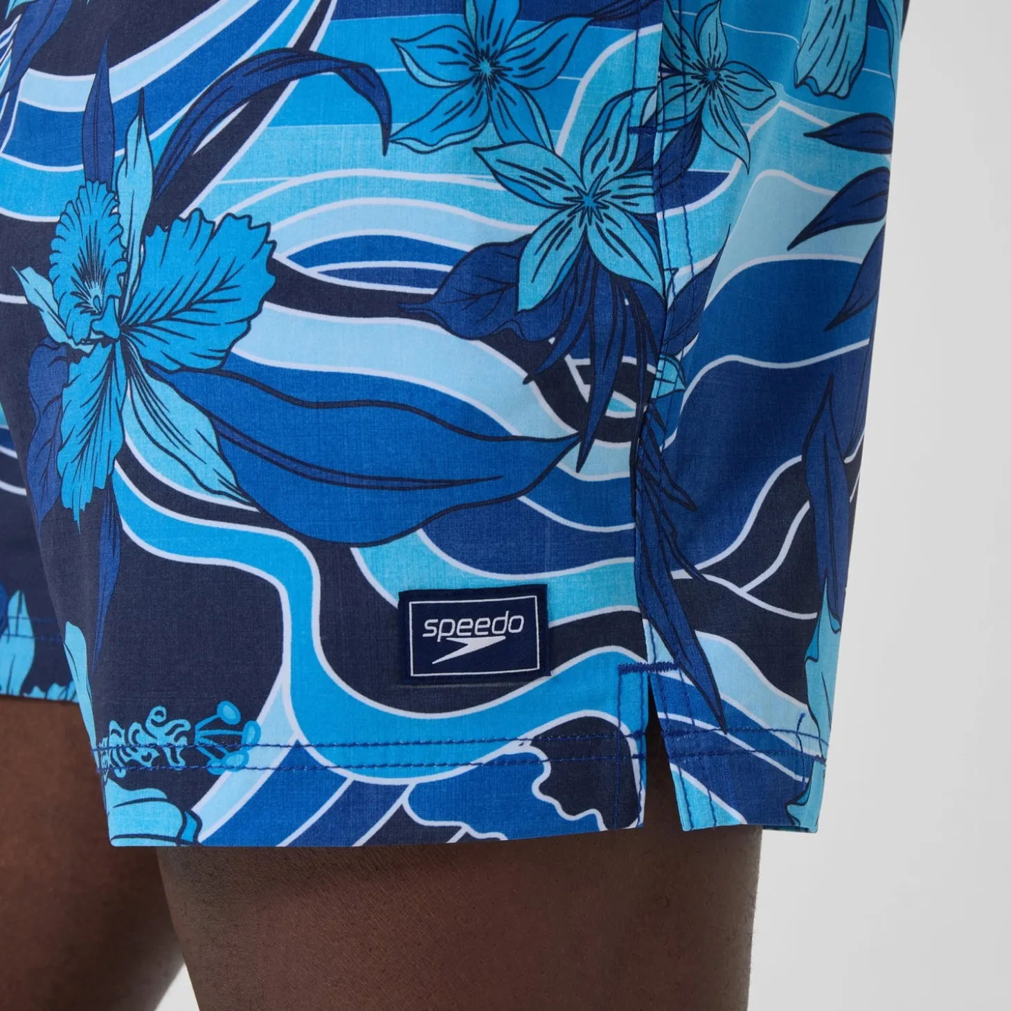 Short de bain Redondo Edge imprimé 40 cm, hommes, bleu marine/bleu