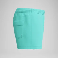 Short de bain Retro uni 33 cm, hommes, turquoise