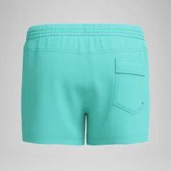 Short de bain Retro uni 33 cm, hommes, turquoise