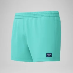 Short de bain Retro uni 33 cm, hommes, turquoise