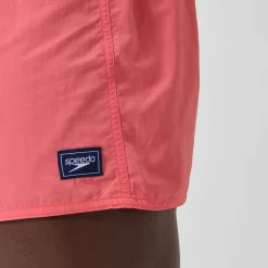 Short de bain Retro uni 33 cm, hommes, corail