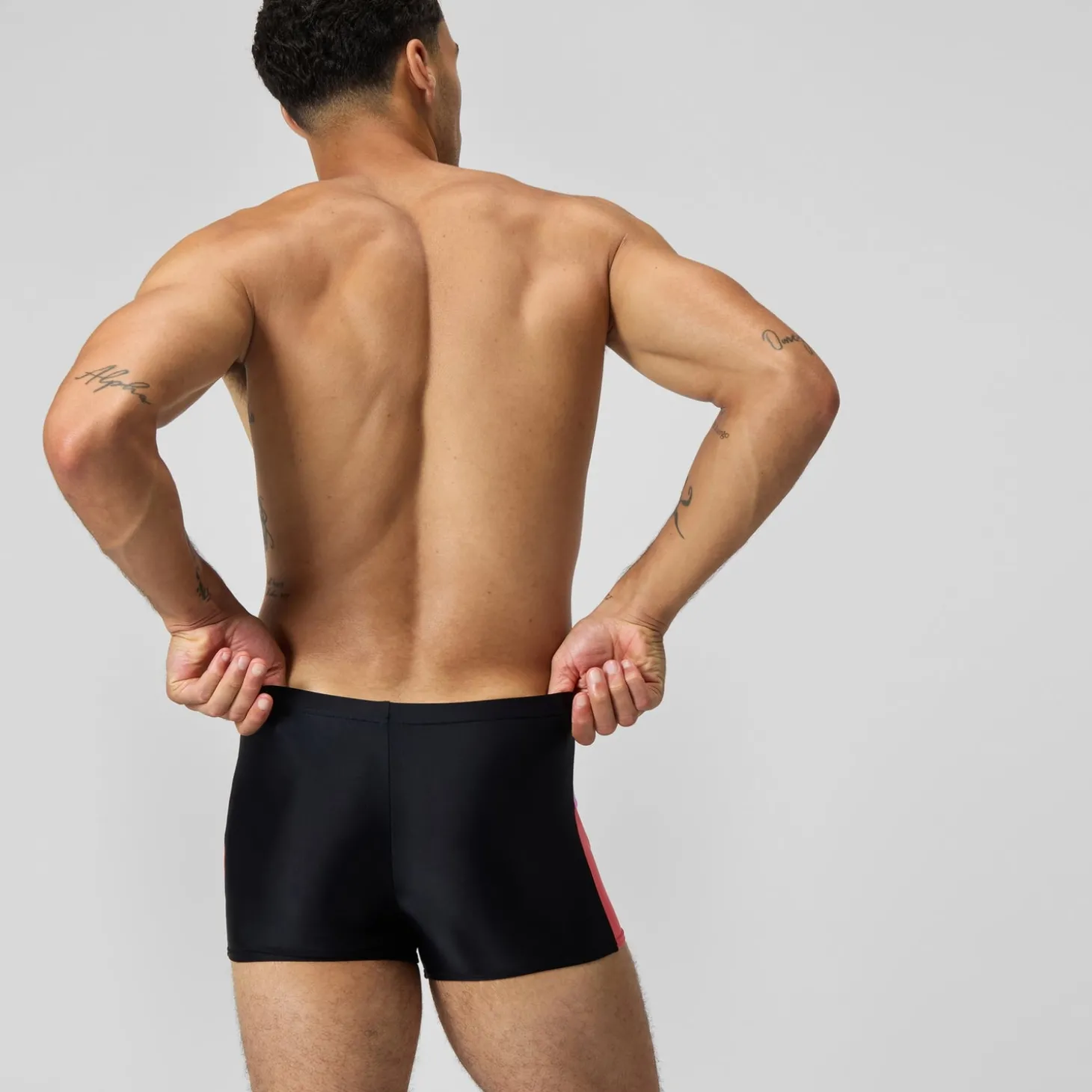 Shorts de bain homme Dive noir/orange