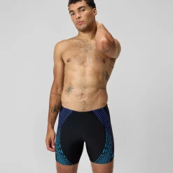 Shorts de bain homme imprimé Duo Logo noir/bleu