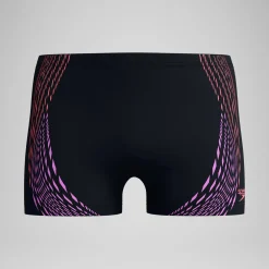 Shorts de bain homme imprimé Duo Logo noir/orange