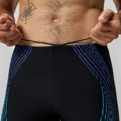 Shorts de bain homme imprimé Duo Logo noir/bleu