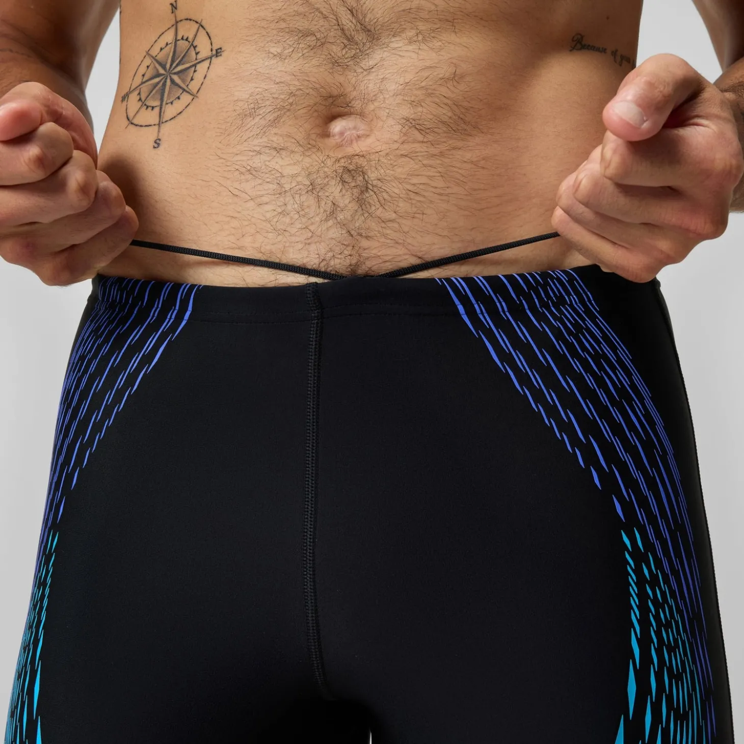 Shorts de bain homme imprimé Duo Logo noir/bleu