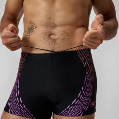 Shorts de bain homme imprimé Duo Logo noir/orange
