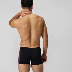 Shorts de bain homme Tech Panel noir/orange
