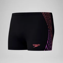 Shorts de bain homme Tech Panel noir/orange