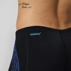 Shorts de bain homme Tech Panel noir/bleu