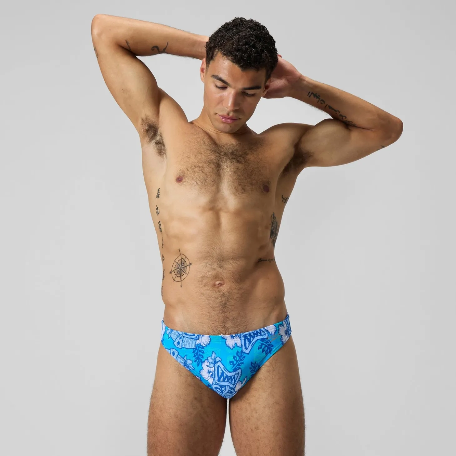 Slip Beachstar 5 cm, hommes, bleu