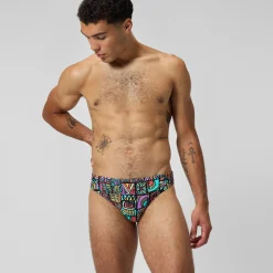 Slip Beachstar 5 cm, hommes, blanc/orange