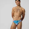 Slip Beachstar 5 cm, hommes, bleu/rose