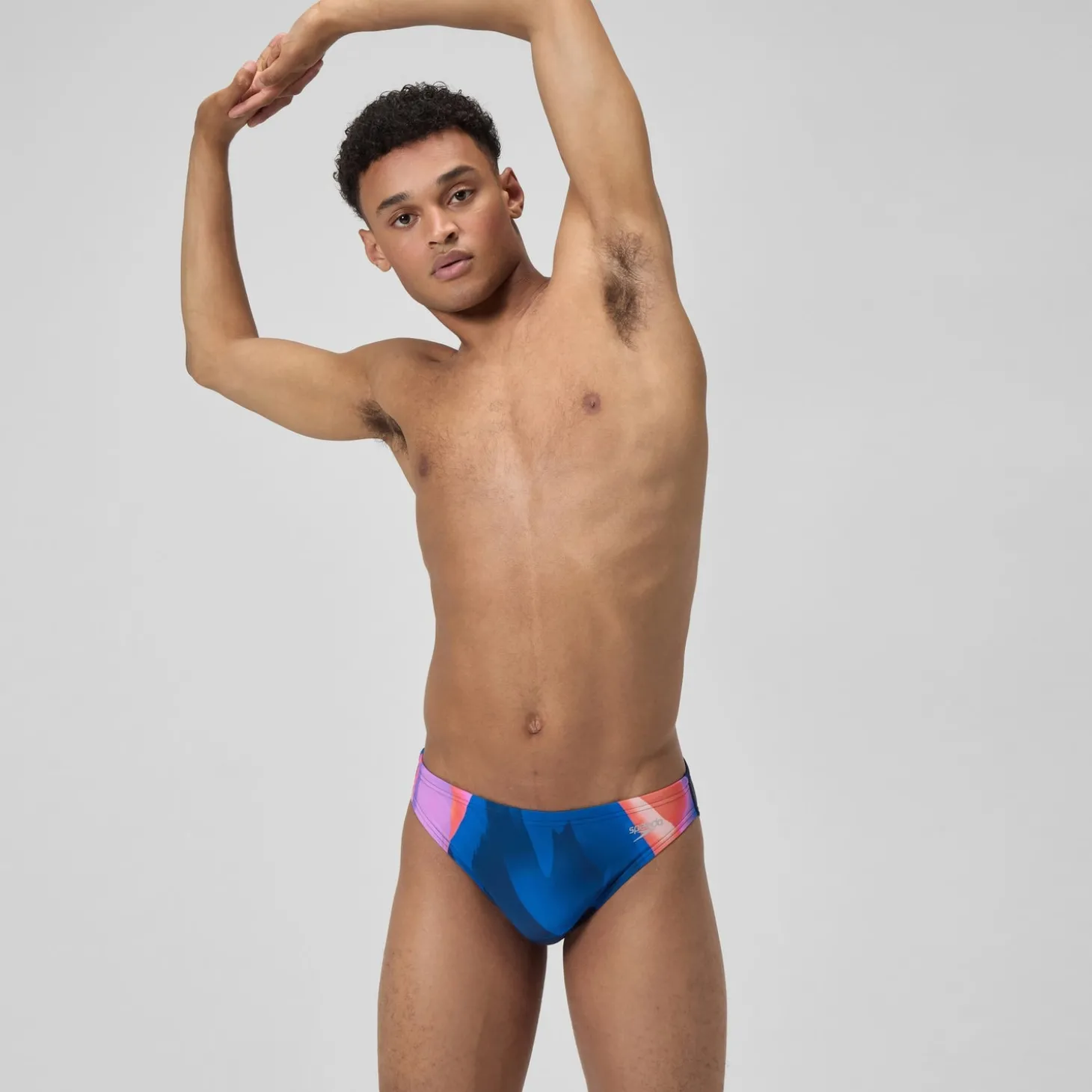 Slip Beachstar 5 cm, hommes, bleu/rose