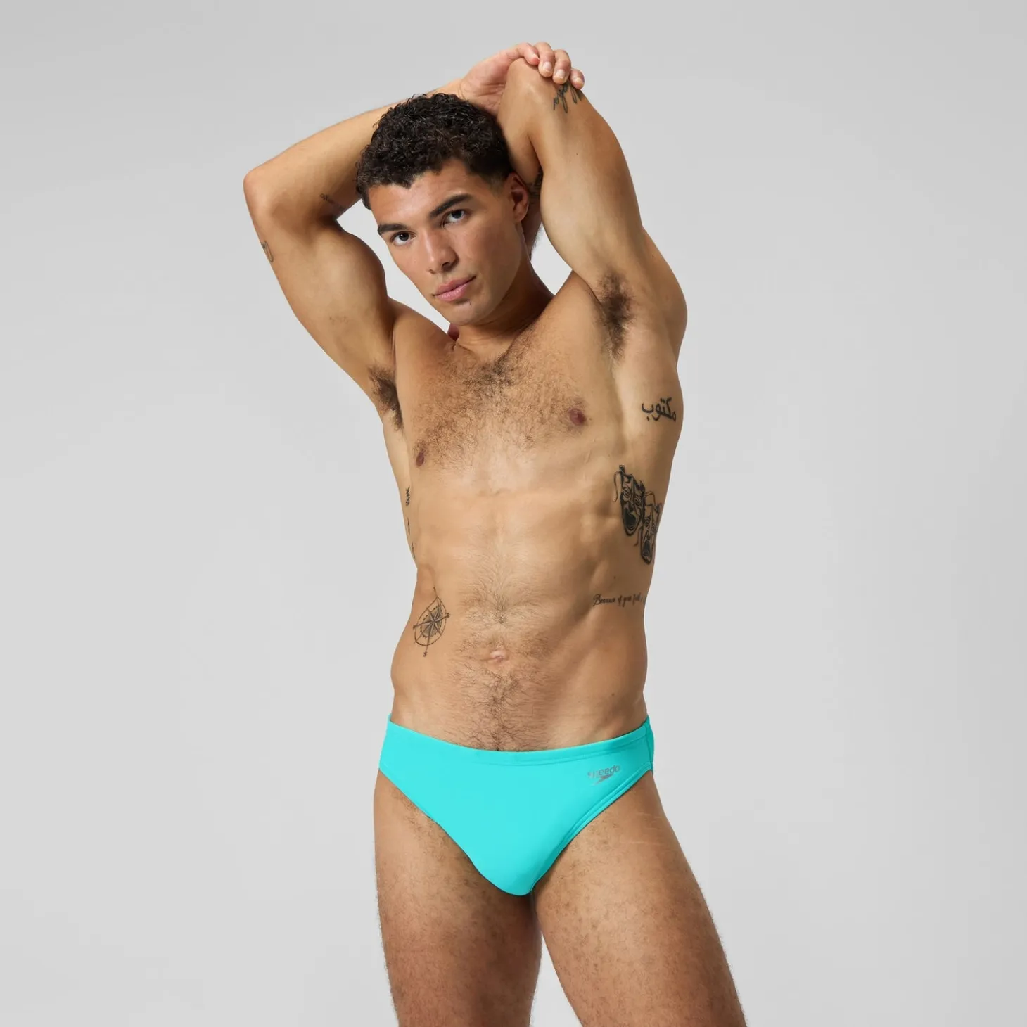 Slip Beachstar 5 cm, hommes, turquoise